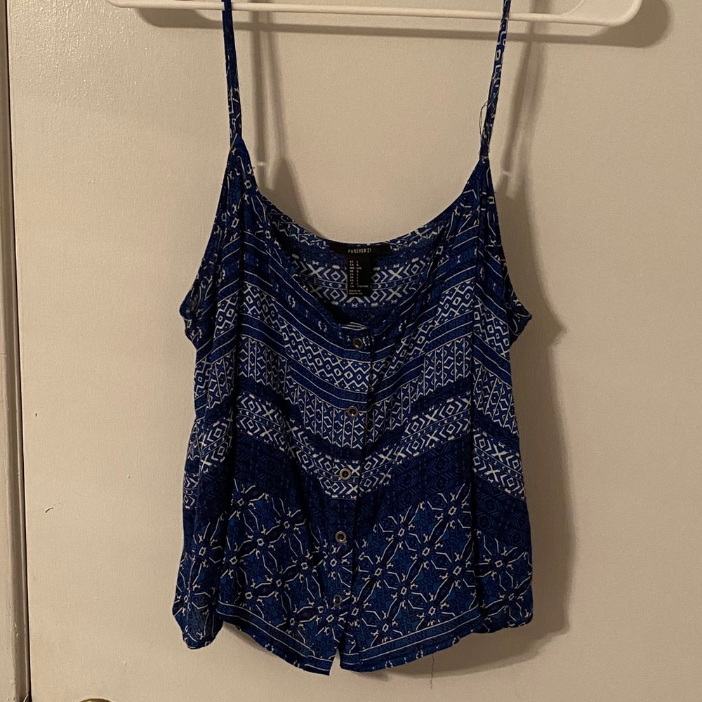 Blue Crop Tank